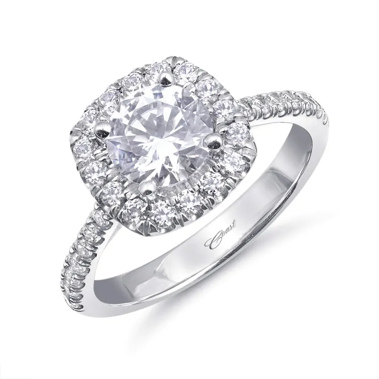 14 KT White Gold Engagement Ring With 0.47 ctw