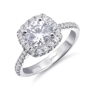 14 KT White Gold Engagement Ring With 0.47 ctw