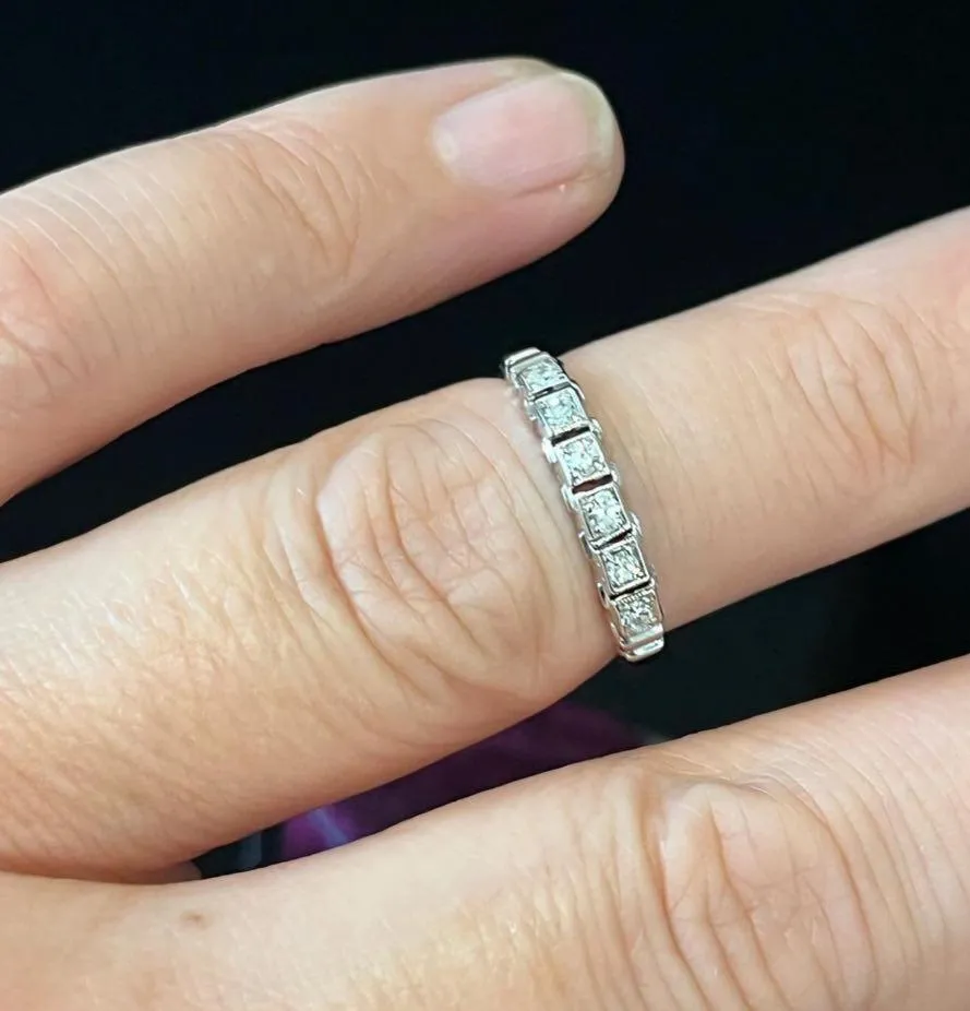 1930s Square and Baguette Cut Diamond Band