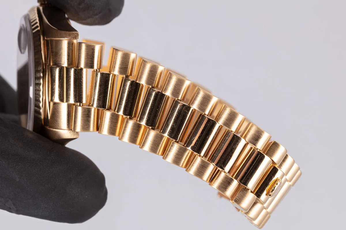 1988 Rolex 18K YG Day-Date 18238 Onyx Dial