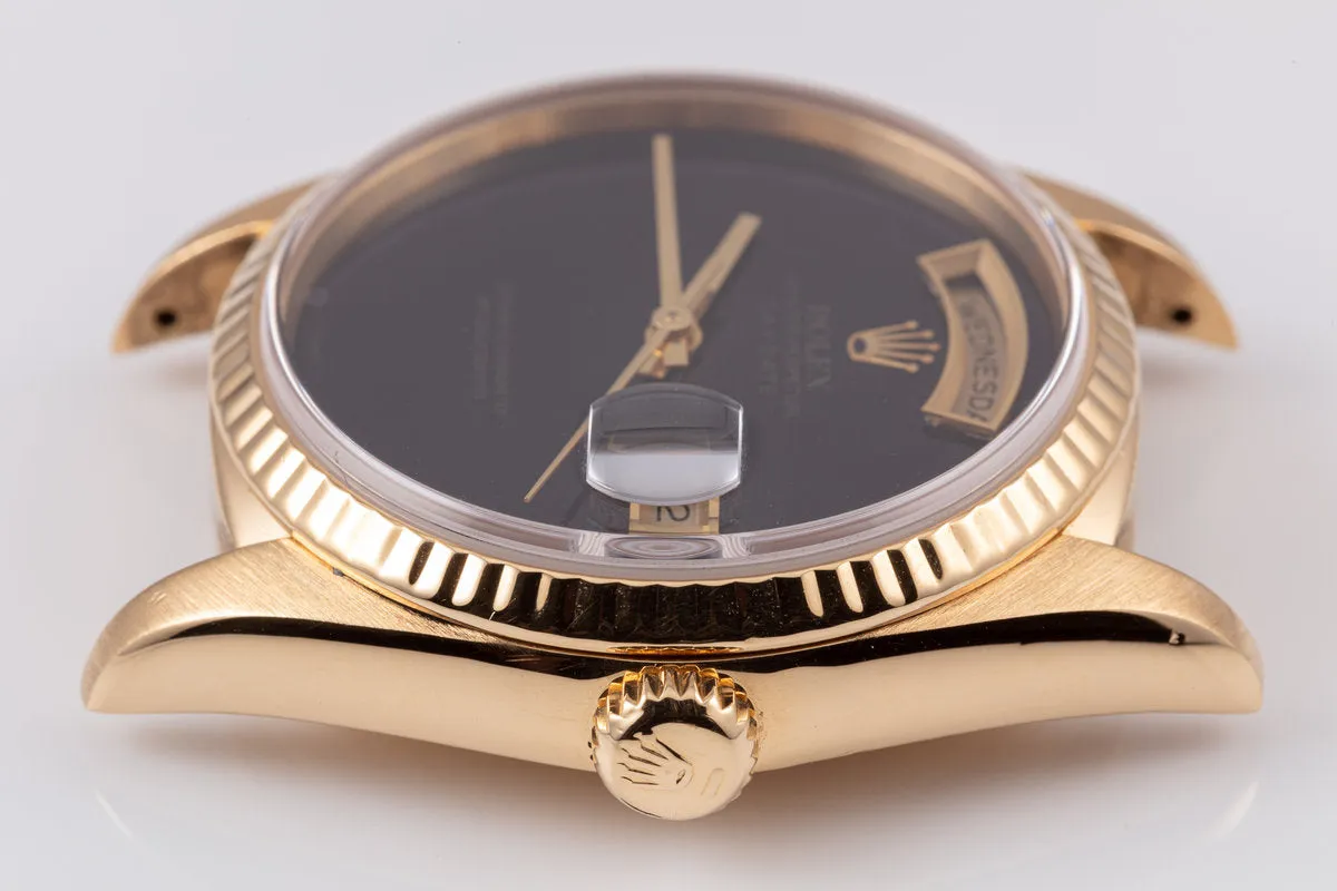 1988 Rolex 18K YG Day-Date 18238 Onyx Dial