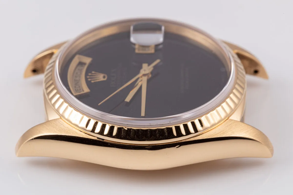 1988 Rolex 18K YG Day-Date 18238 Onyx Dial