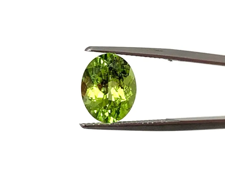 6.13 Carat Apple Green Peridot Oval Pair, Unset Loose Drop Earring Gemstones