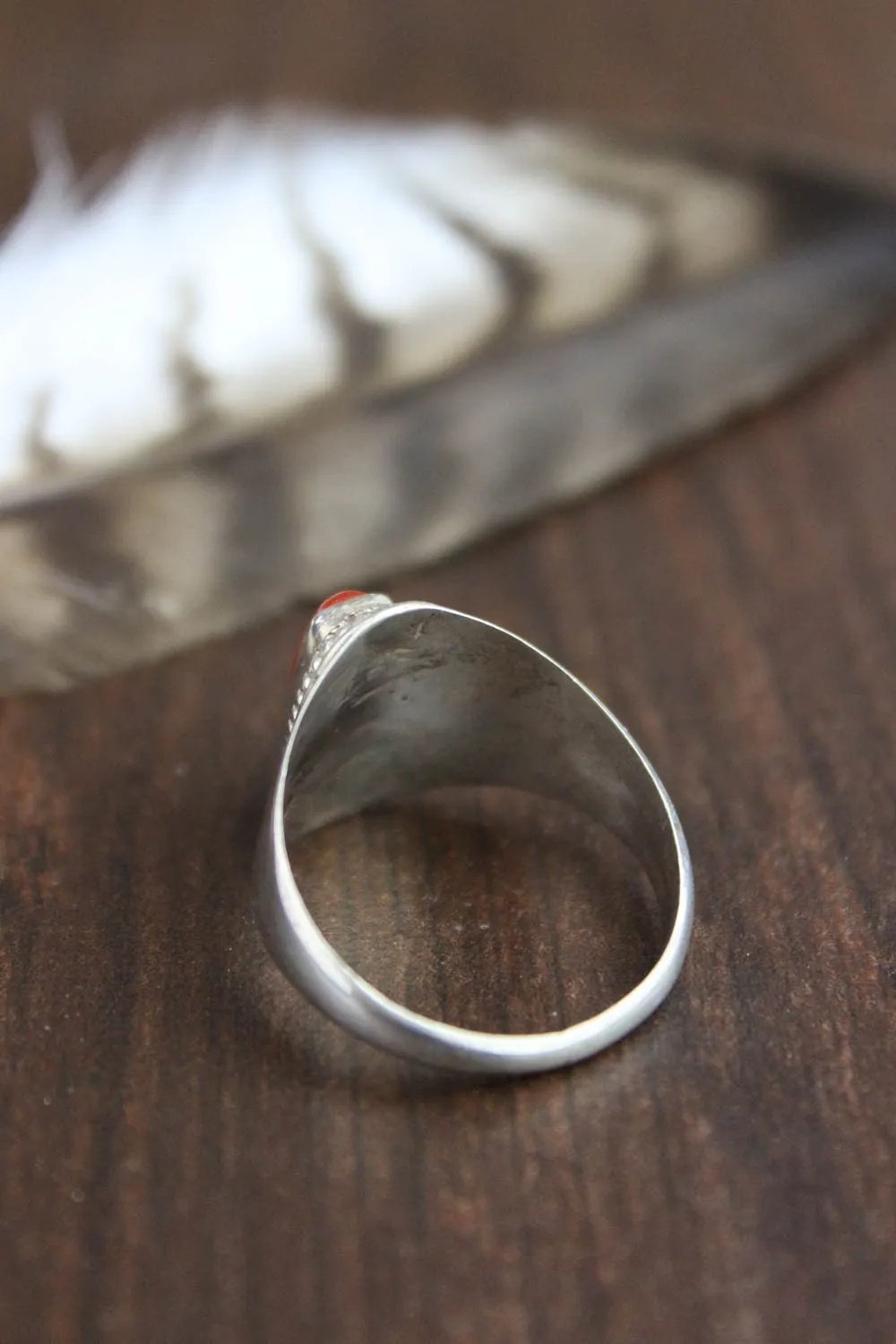 Antique Coral Passion Ring