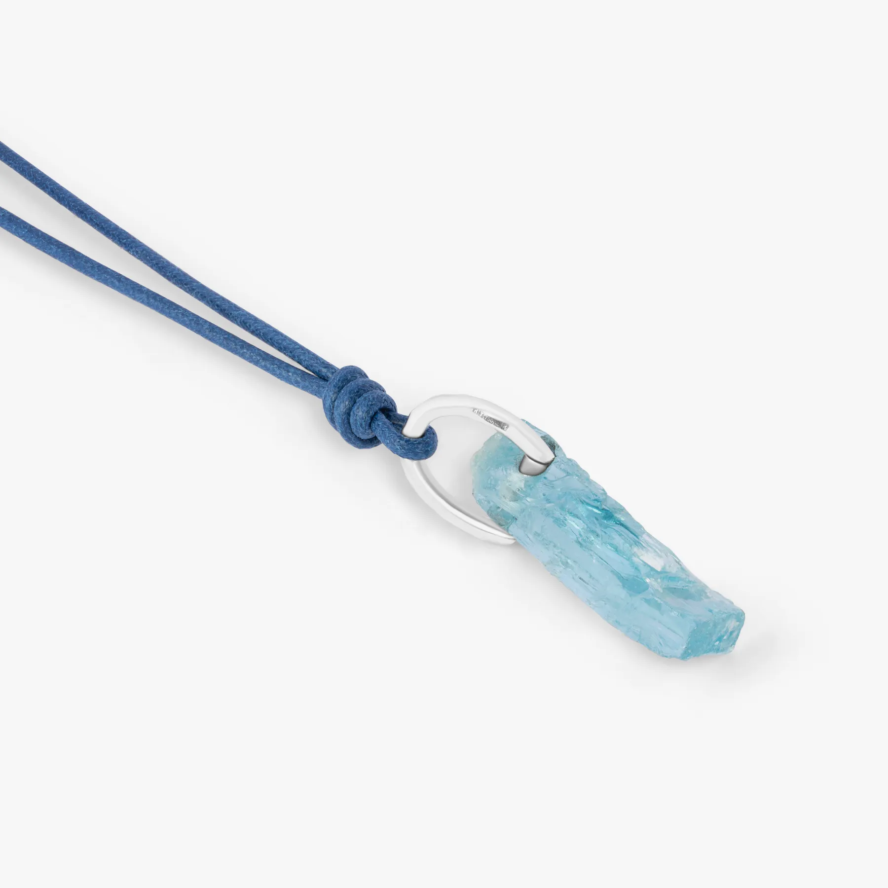 Aquamarine (34.15ct) necklace in 18k white gold