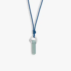 Aquamarine (34.15ct) necklace in 18k white gold