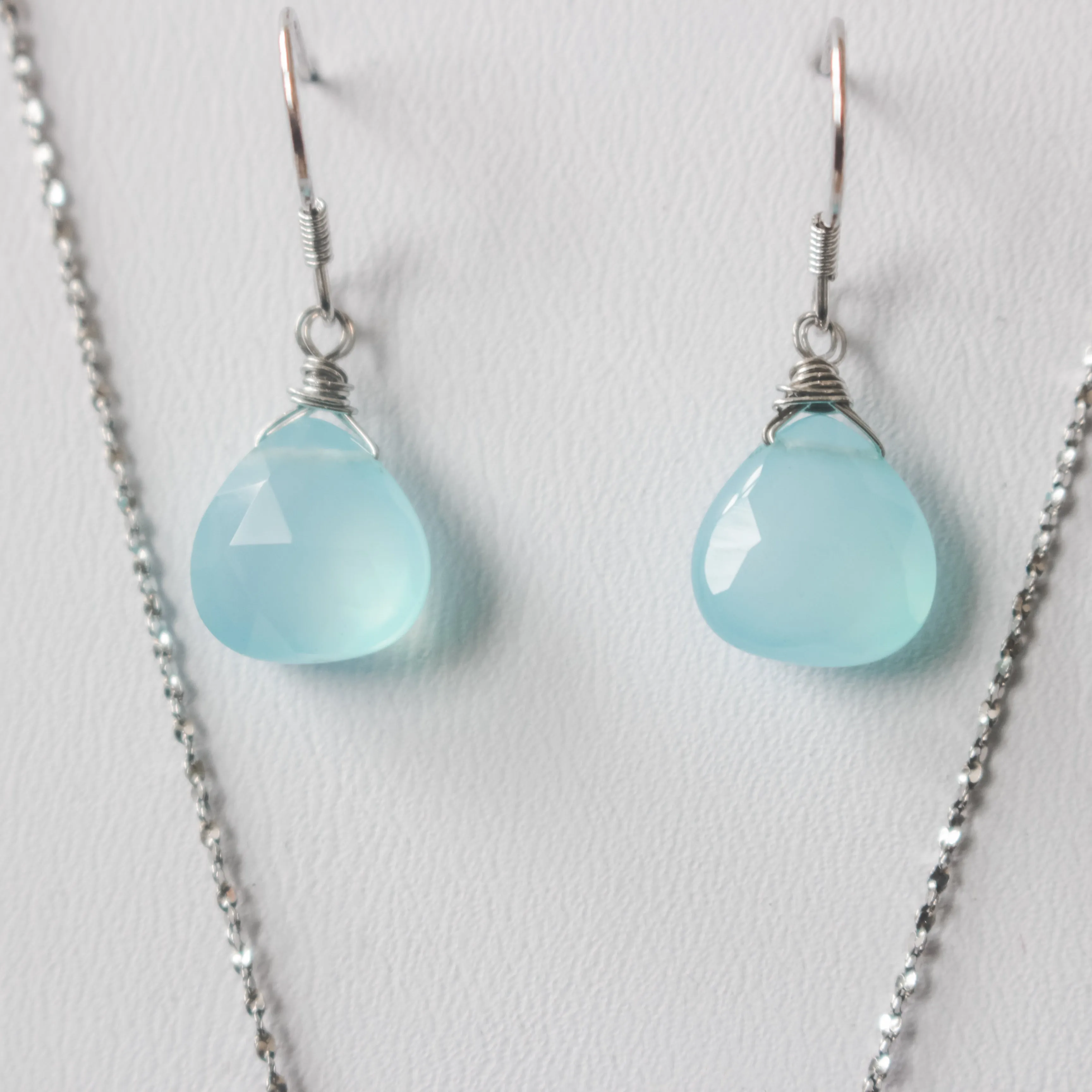 Aquamarine Earrings and Necklace