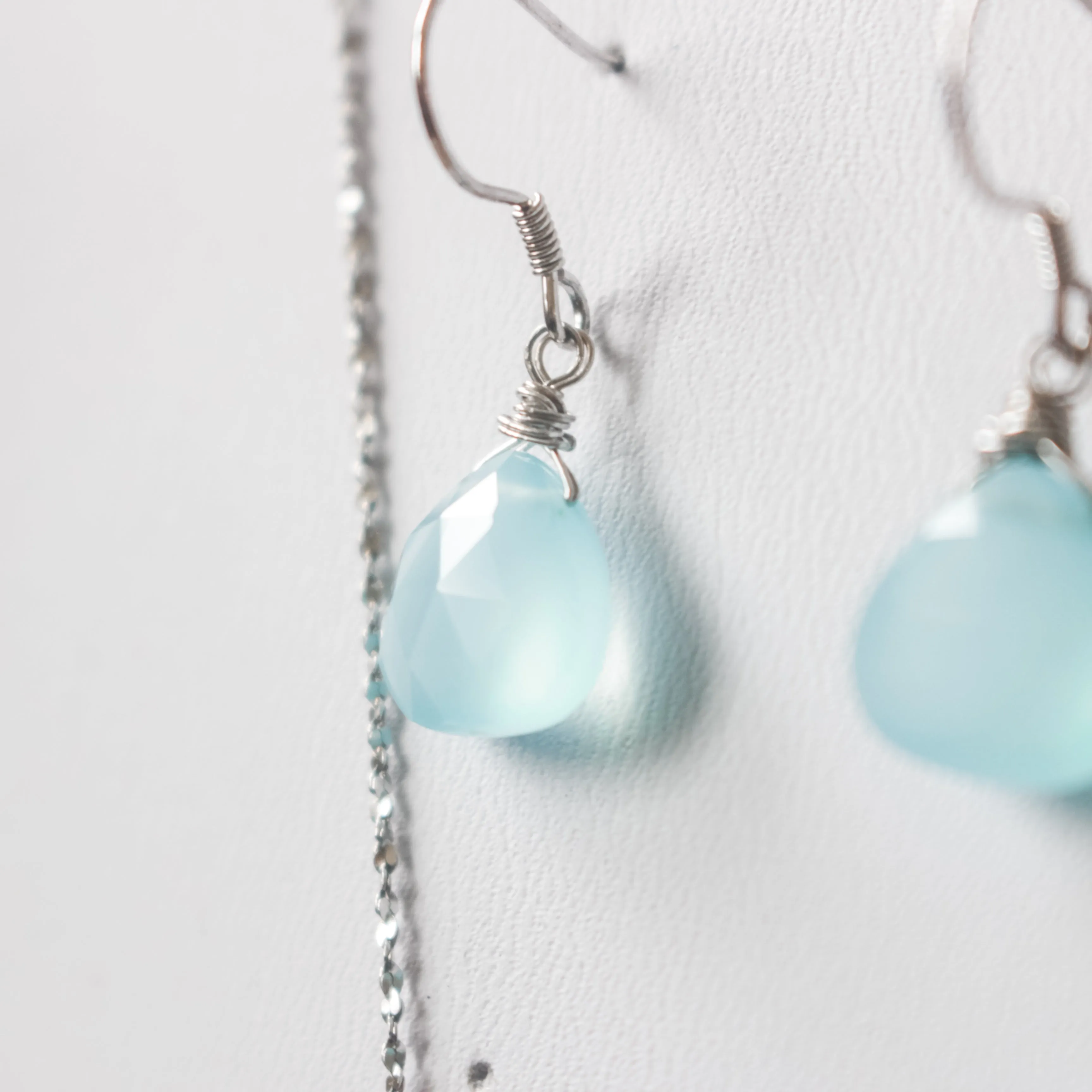 Aquamarine Earrings and Necklace