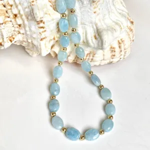 Aquamarine Nugget Necklace