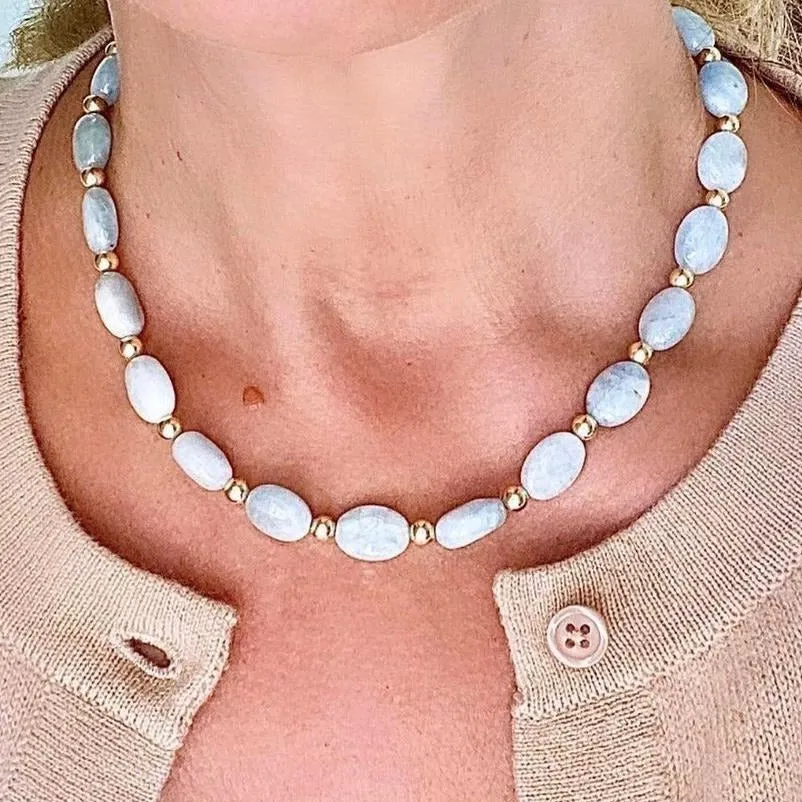 Aquamarine Nugget Necklace