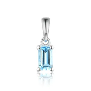 Aquamarine Pendant - White Gold
