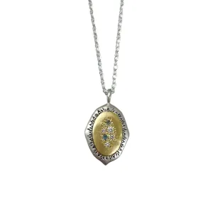 Aquamarine Secret Garden Morning Dew Pendant Necklace