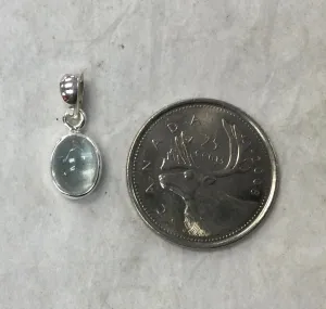 Aquamarine Small Oval Pendant