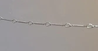 Bar & Link Anklet (Sterling Silver)