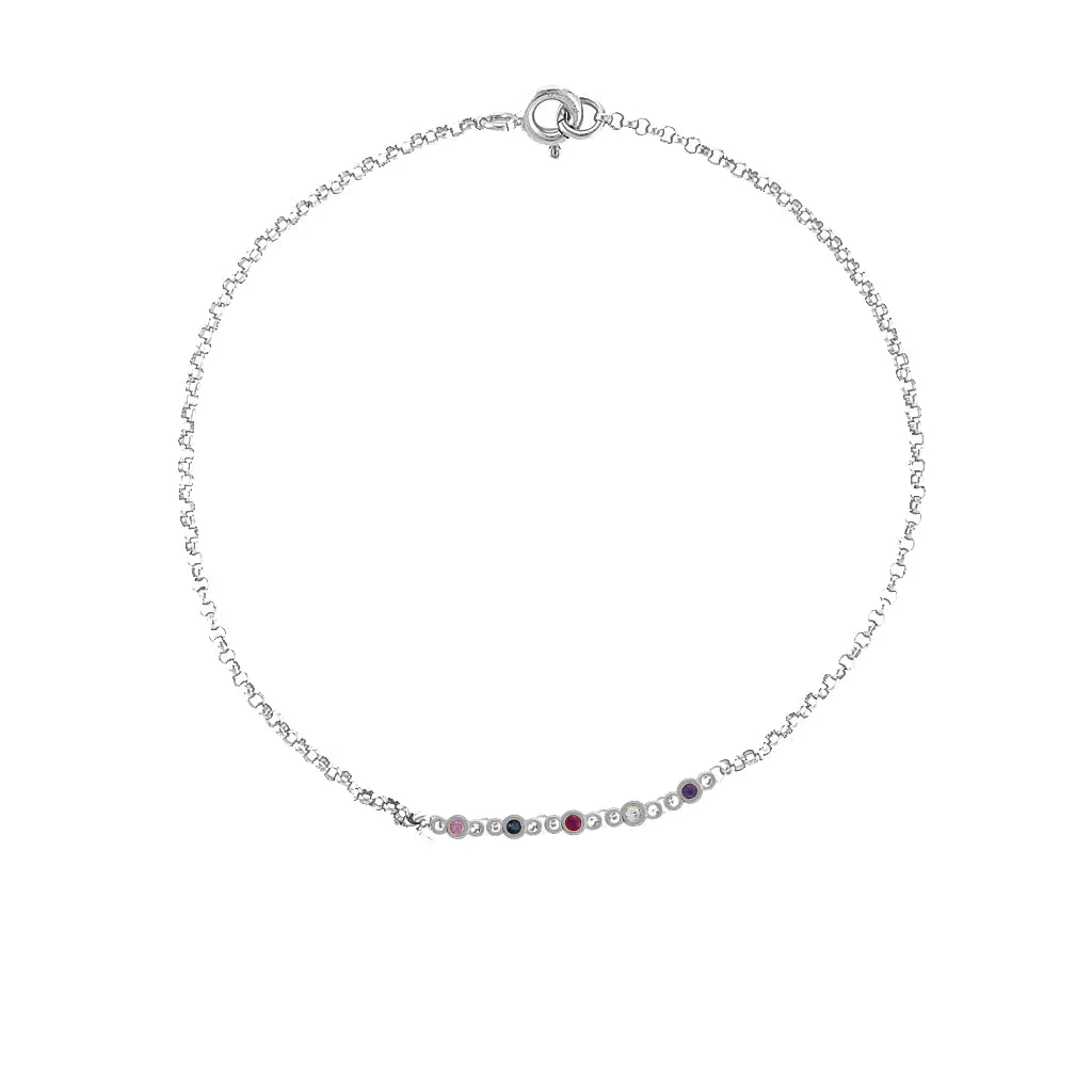 Birthstone Bracelet - Silver