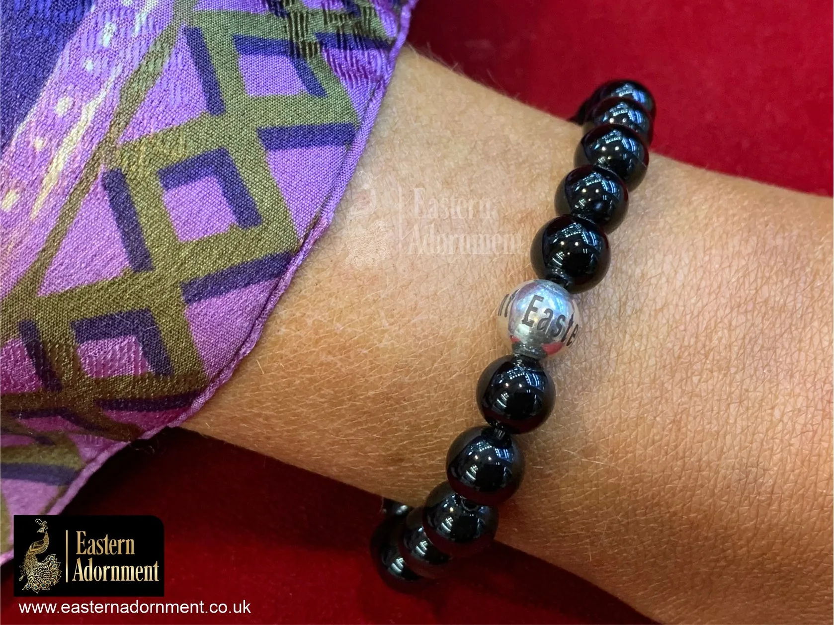 Black Onyx Crystal Bead Bracelet