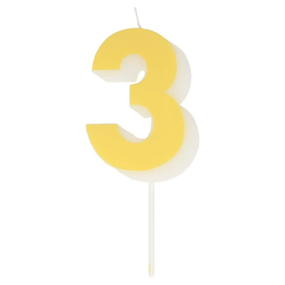Brightly Colored Number Birthday Candle from Meri Meri, Pick Your Number 0 Through 9