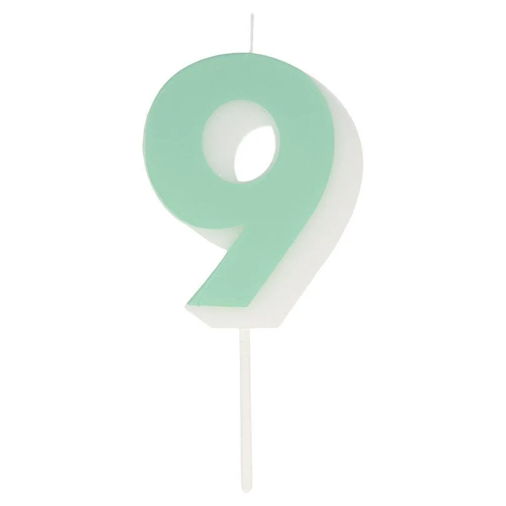 Brightly Colored Number Birthday Candle from Meri Meri, Pick Your Number 0 Through 9