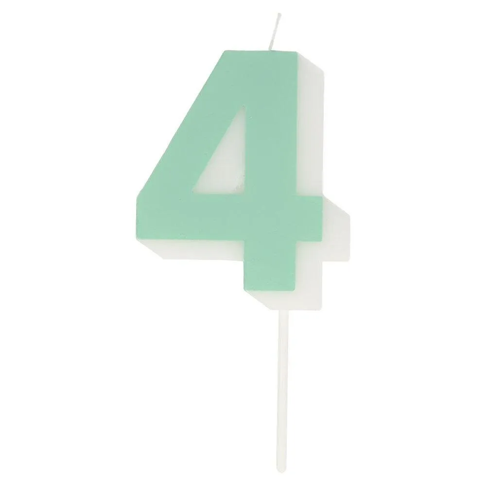 Brightly Colored Number Birthday Candle from Meri Meri, Pick Your Number 0 Through 9