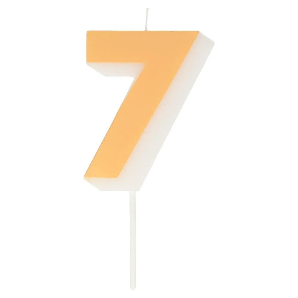 Brightly Colored Number Birthday Candle from Meri Meri, Pick Your Number 0 Through 9