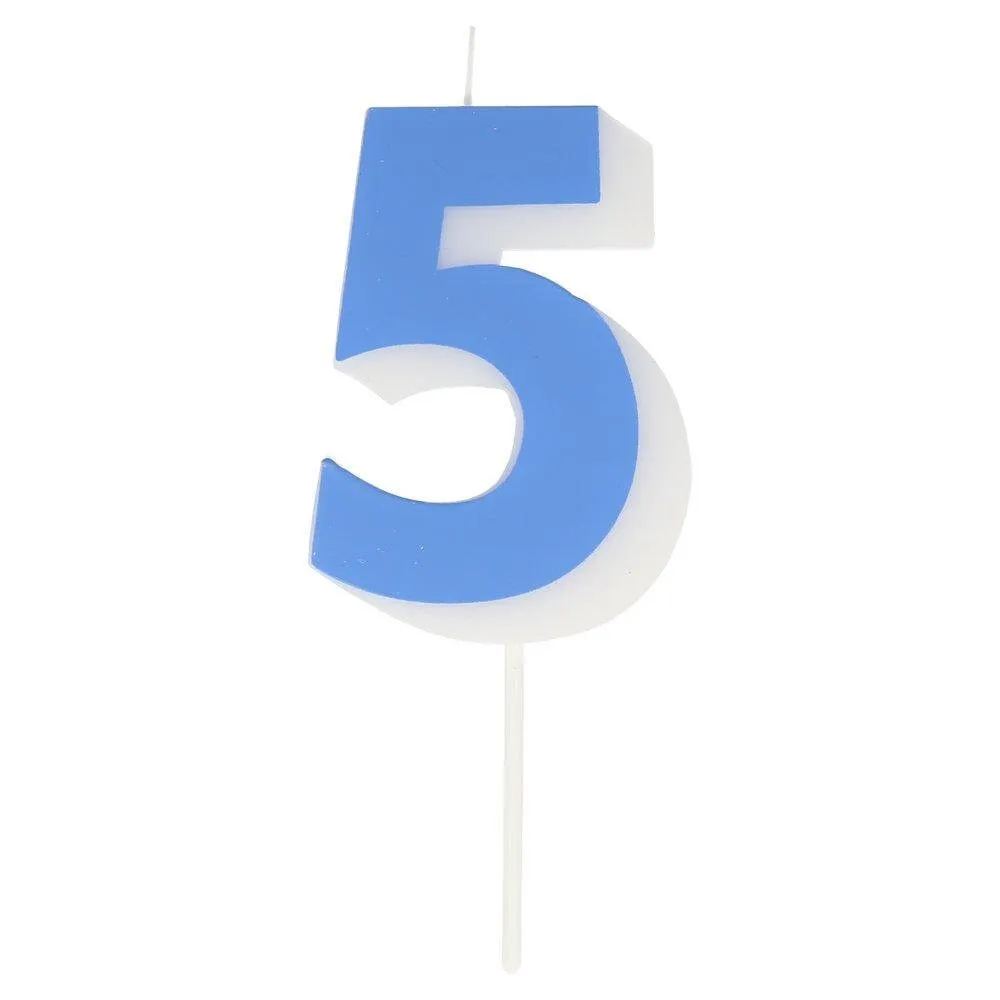 Brightly Colored Number Birthday Candle from Meri Meri, Pick Your Number 0 Through 9