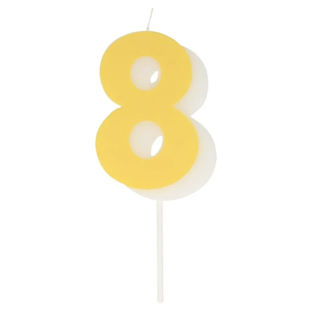 Brightly Colored Number Birthday Candle from Meri Meri, Pick Your Number 0 Through 9