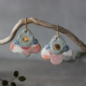 Ceramic Earrings Colour Layers #6