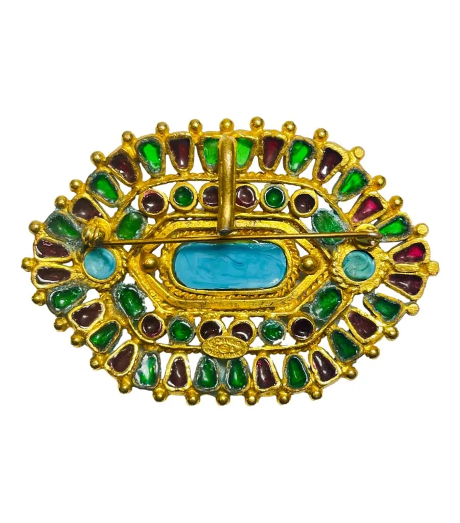 Chanel Vintage Gripoix Mughal Brooch