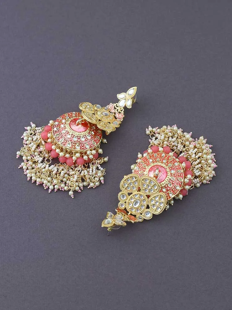 Coral Anjulika Jhumkis