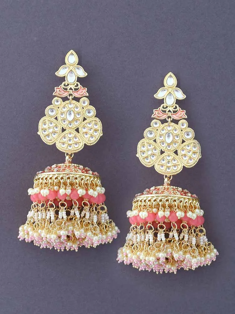 Coral Anjulika Jhumkis