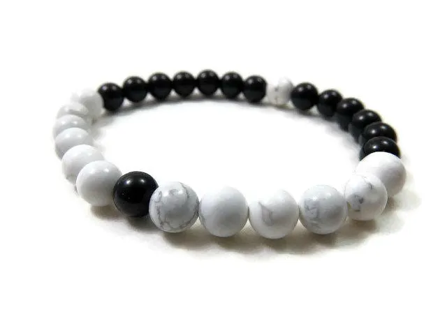 Crystal Yin Yang Bracelet | Symbolic & Spiritual Healing Stone Bracelet