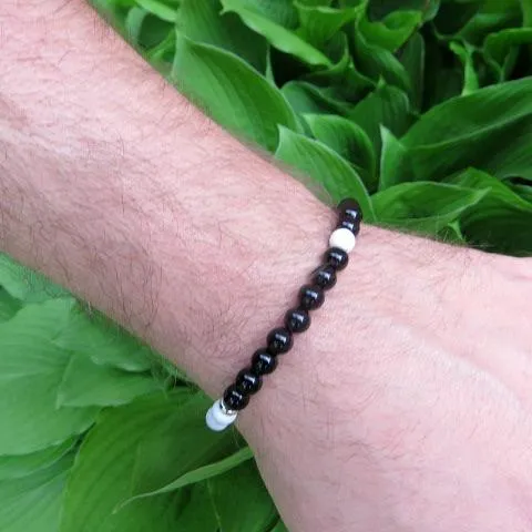 Crystal Yin Yang Bracelet | Symbolic & Spiritual Healing Stone Bracelet