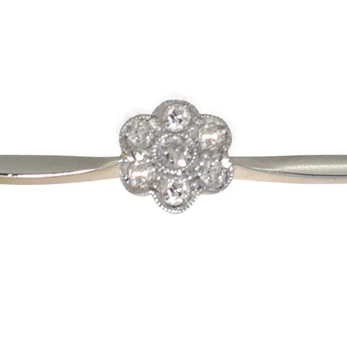 Diamond Bar Brooch