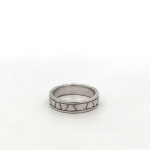 Erin Sandblasted 925 Sterling Silver Wedding Band Ring 7