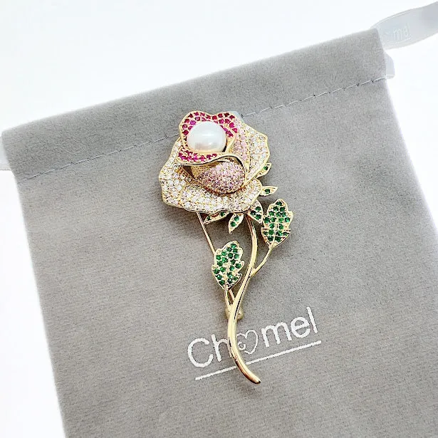 Flower Freshwater Pearl Brooch