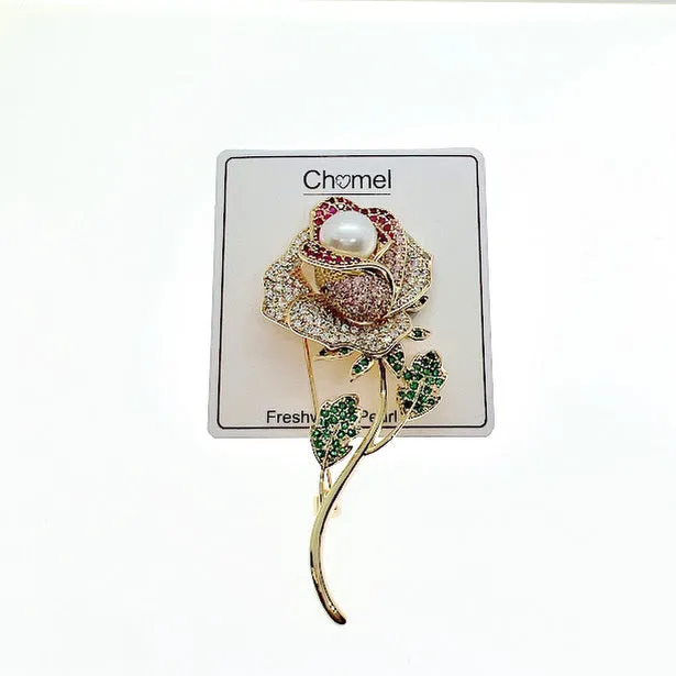 Flower Freshwater Pearl Brooch