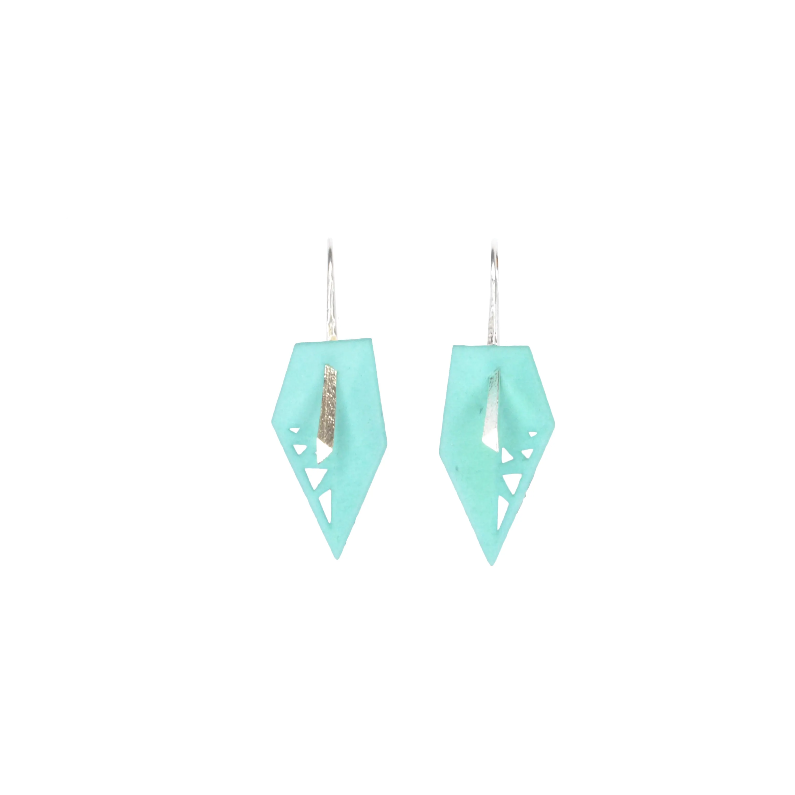 Geometric Drop Interchangeable Earrings (2 Colors, 1 set of Silver Hooks) - Vertigo