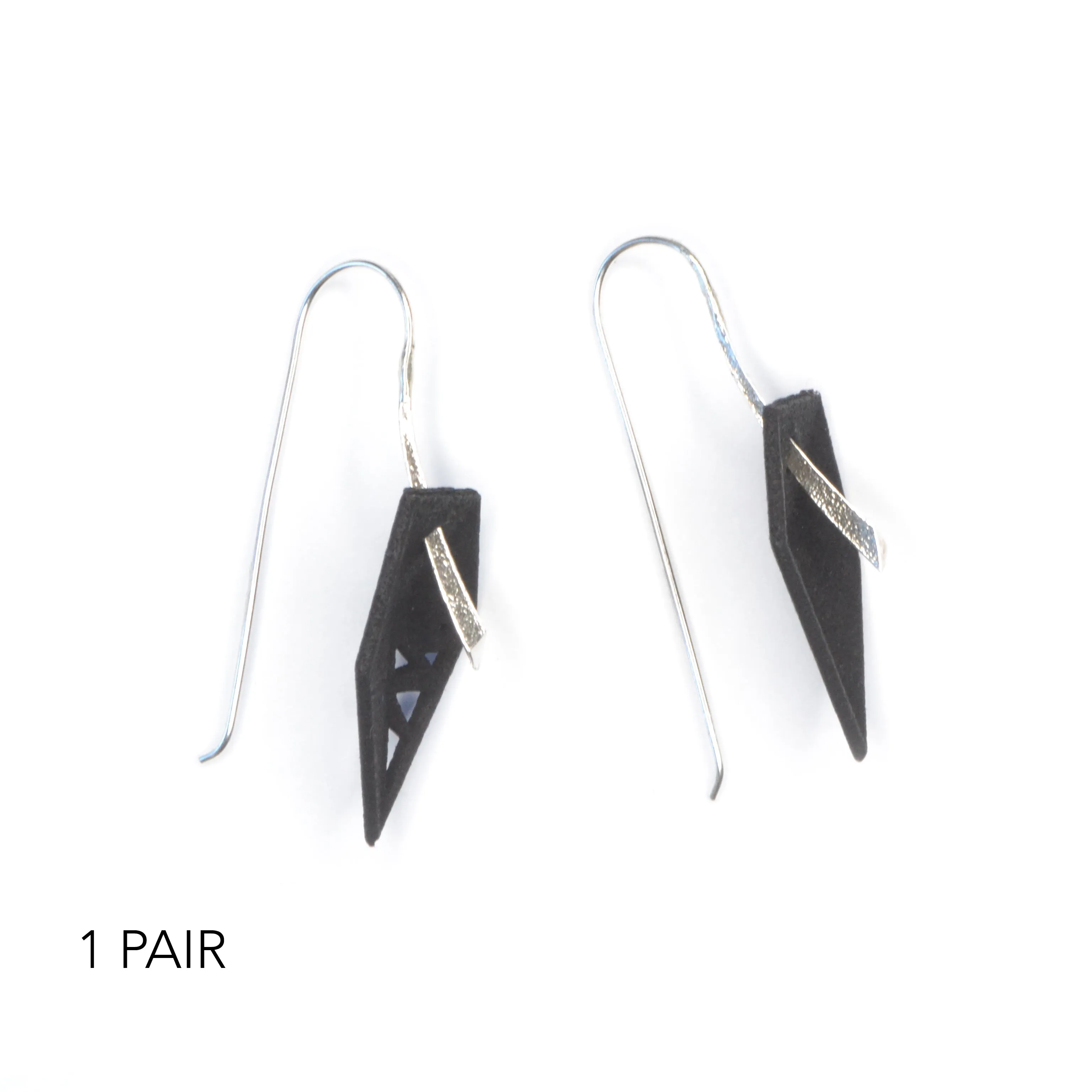 Geometric Drop Interchangeable Earrings (2 Colors, 1 set of Silver Hooks) - Vertigo