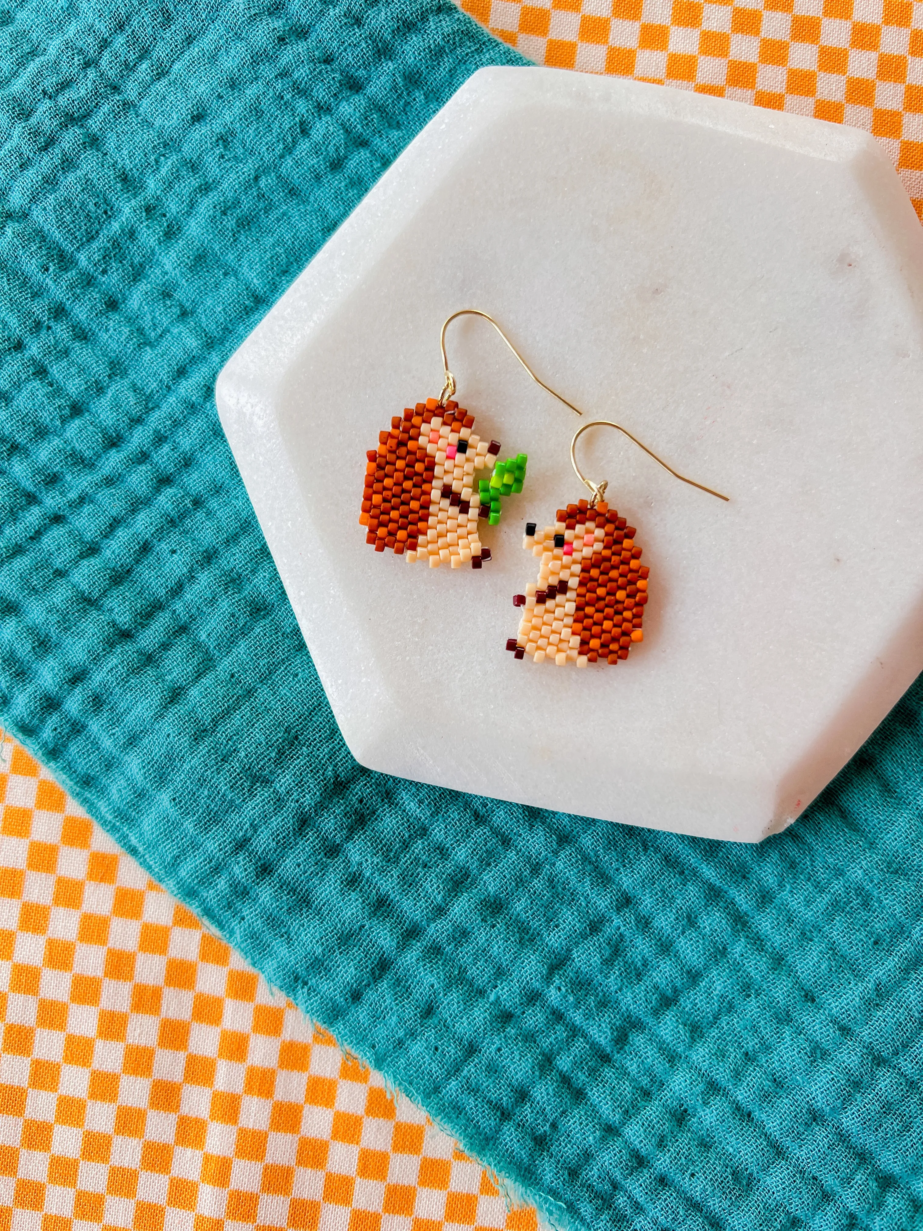 Hedgies in Love | Beaded Earrings