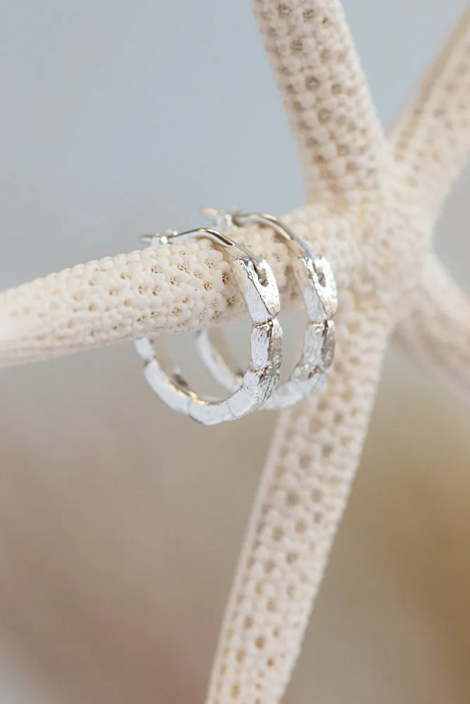 Hoops ~ Coral Small Huggies