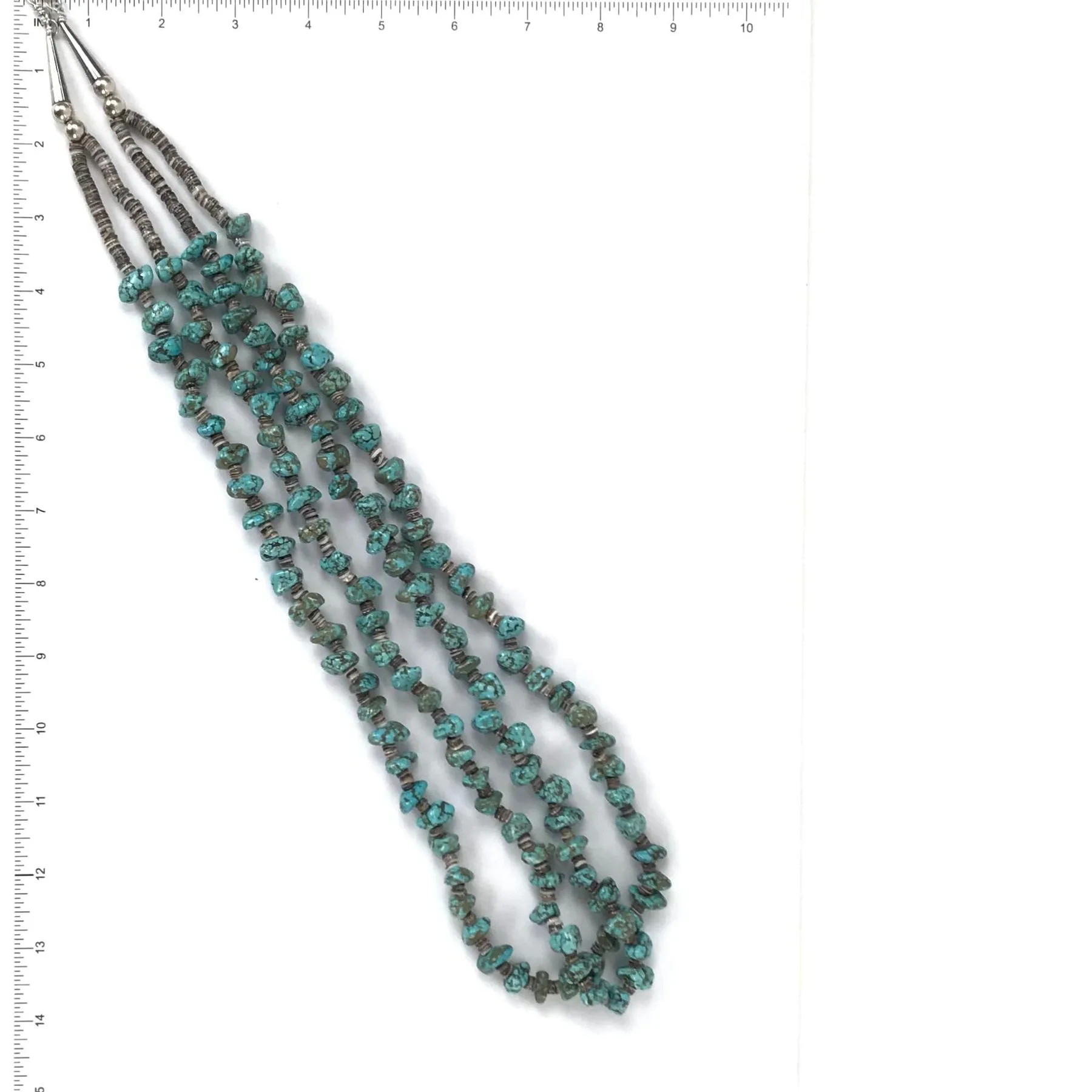 John and Mary Aguilar Nevada Turquoise Heishi Necklace