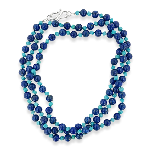 Lapis & Turquoise Bead Necklace
