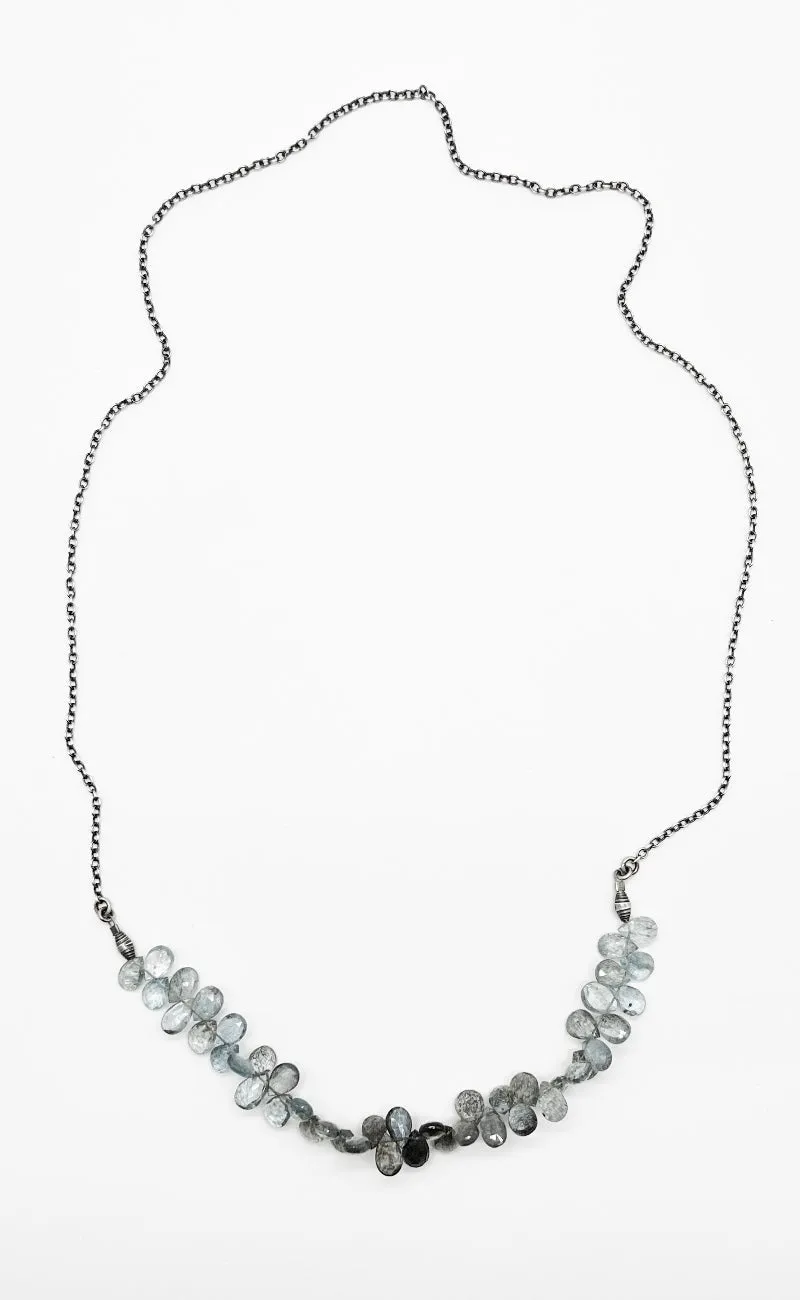 Long Moss Aquamarine Necklace