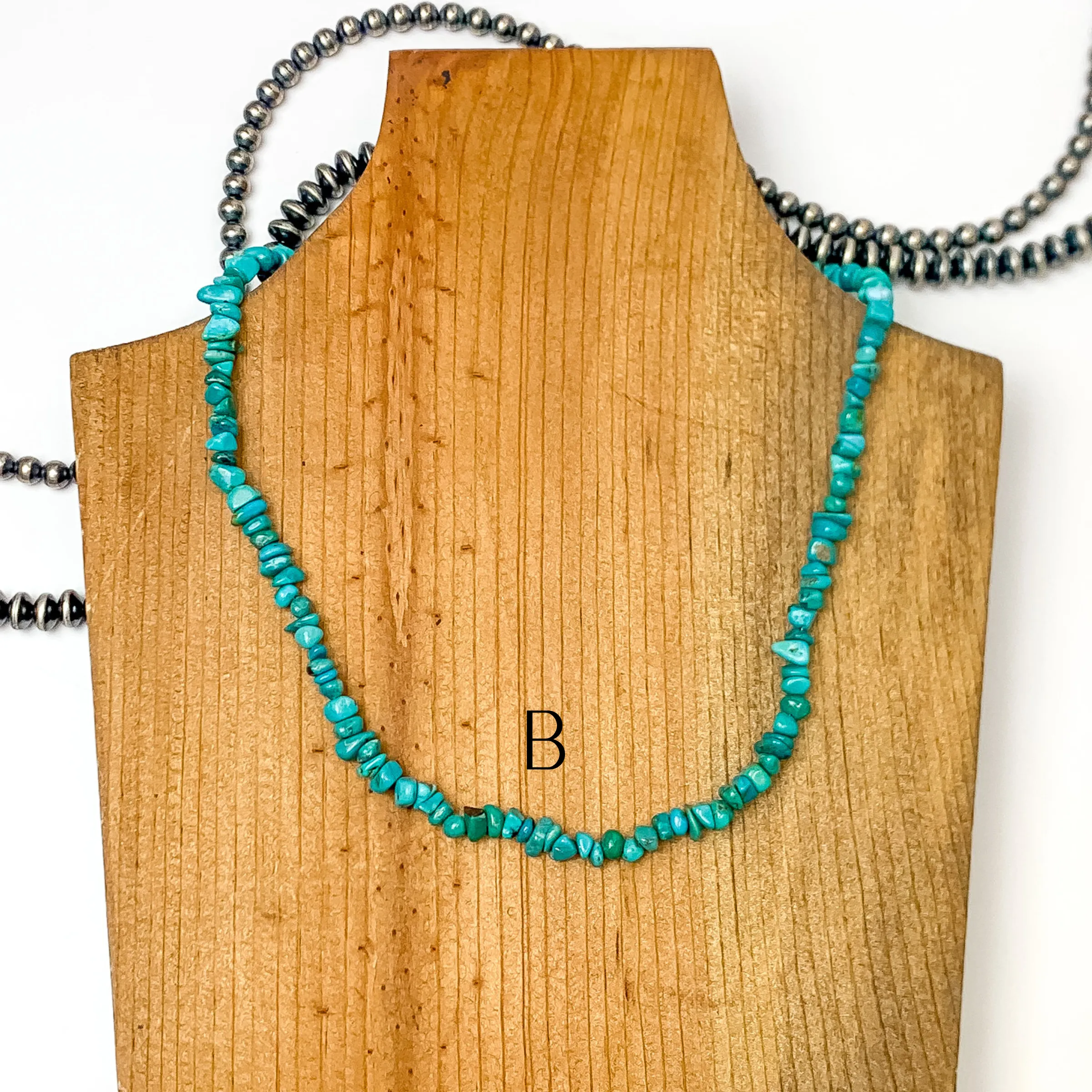 Luane Begay | Navajo Handmade Kingman Turquoise Chip Necklace