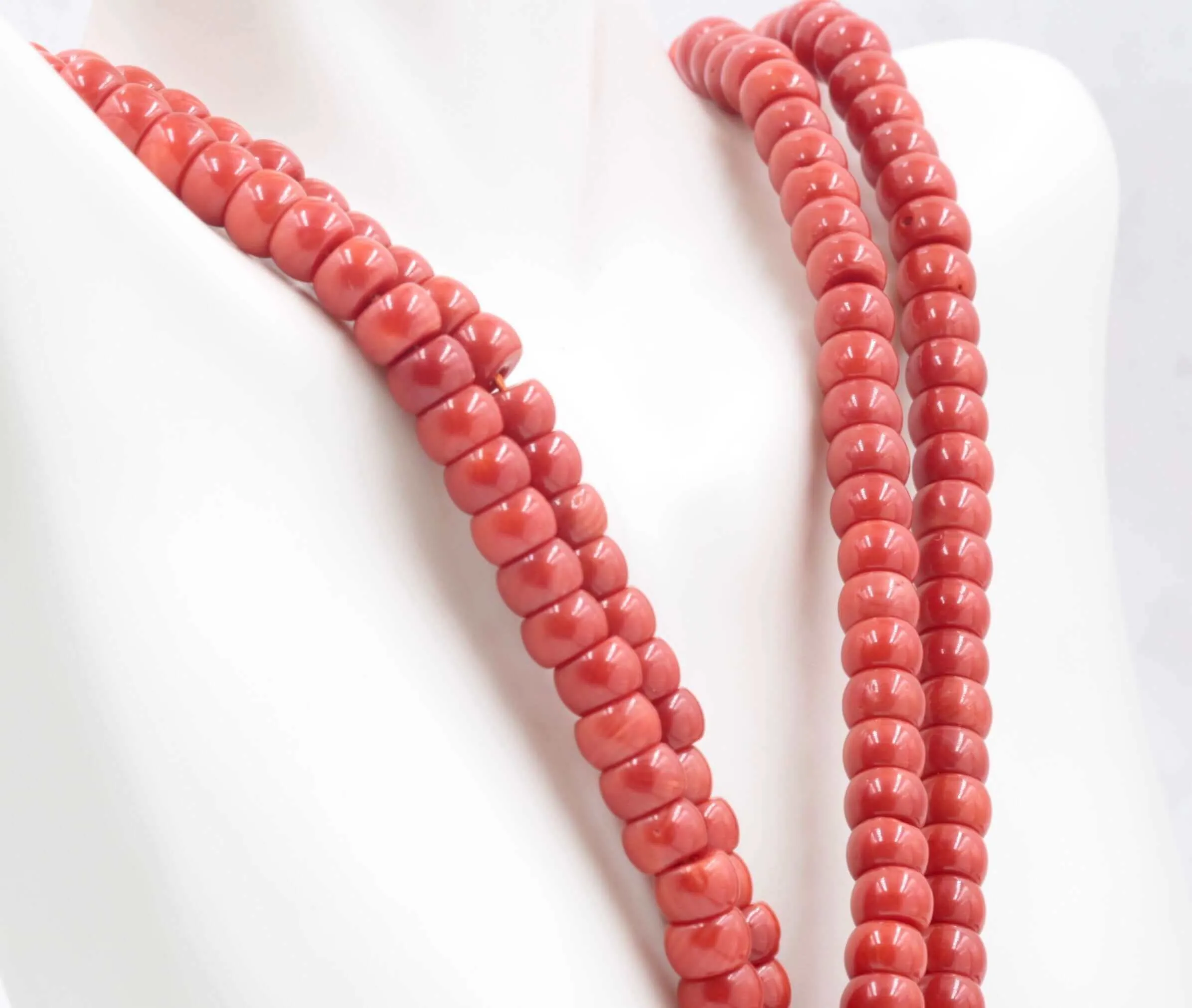Natural Coral Beads Coral Necklace Italian Coral beads Red Coral Beads Antique Coral Beads Natural Coral Bead Necklace 15 inch SKU:113145
