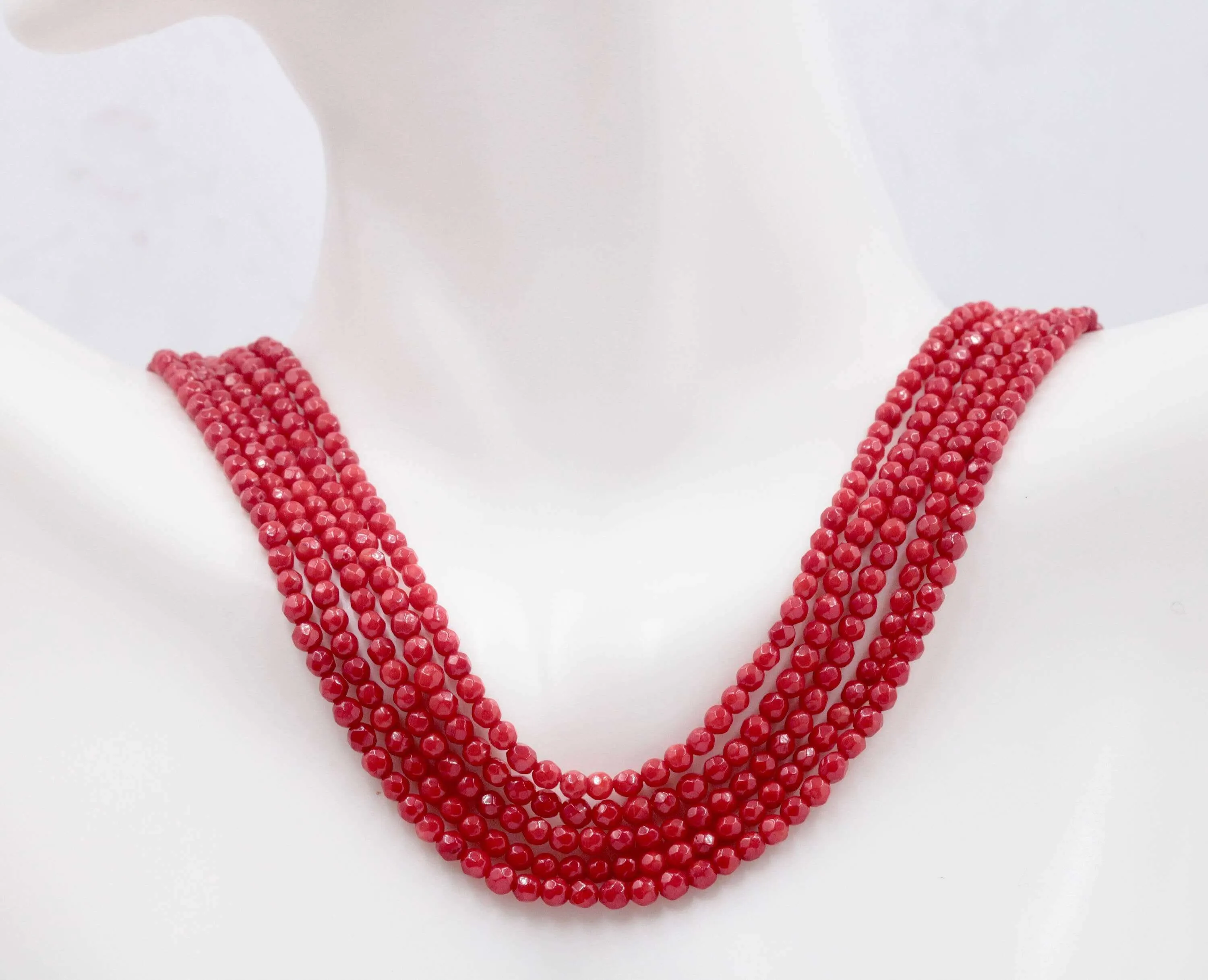 Natural Coral Beads Coral Necklace Italian Coral beads Red Coral Beads Antique Coral Beads Natural Coral Bead Necklace 15" SKU:104804