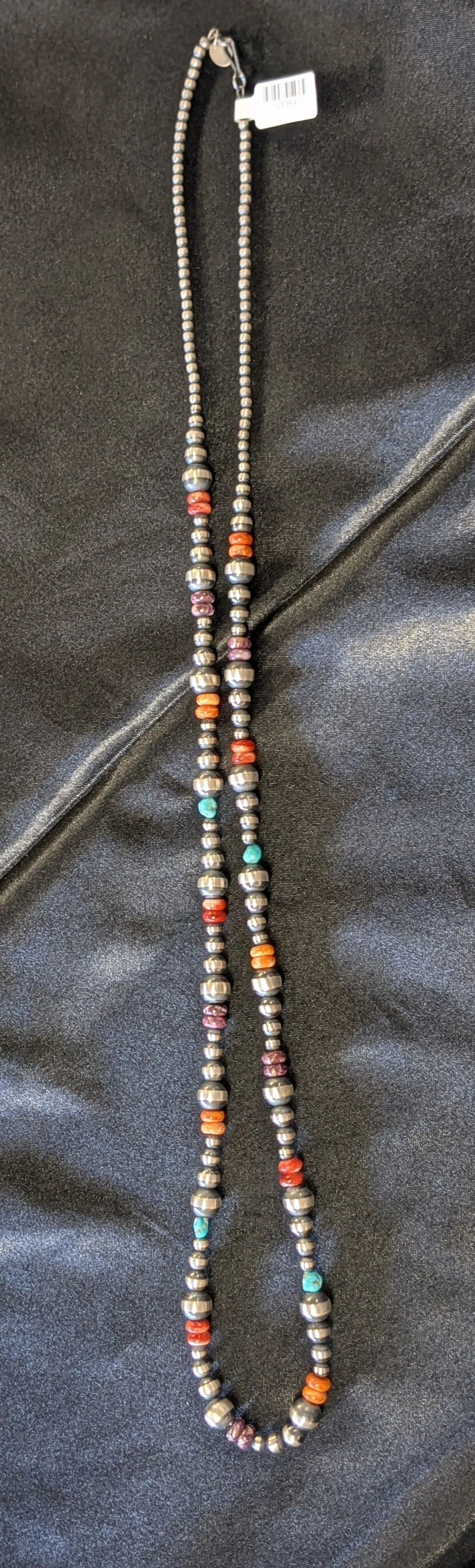 Navajo Pearls with Turquoise & Coral Stone Necklaces