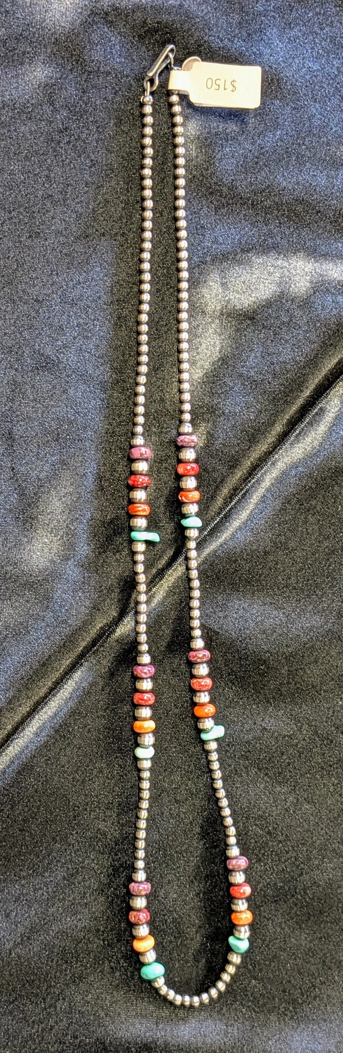 Navajo Pearls with Turquoise & Coral Stone Necklaces