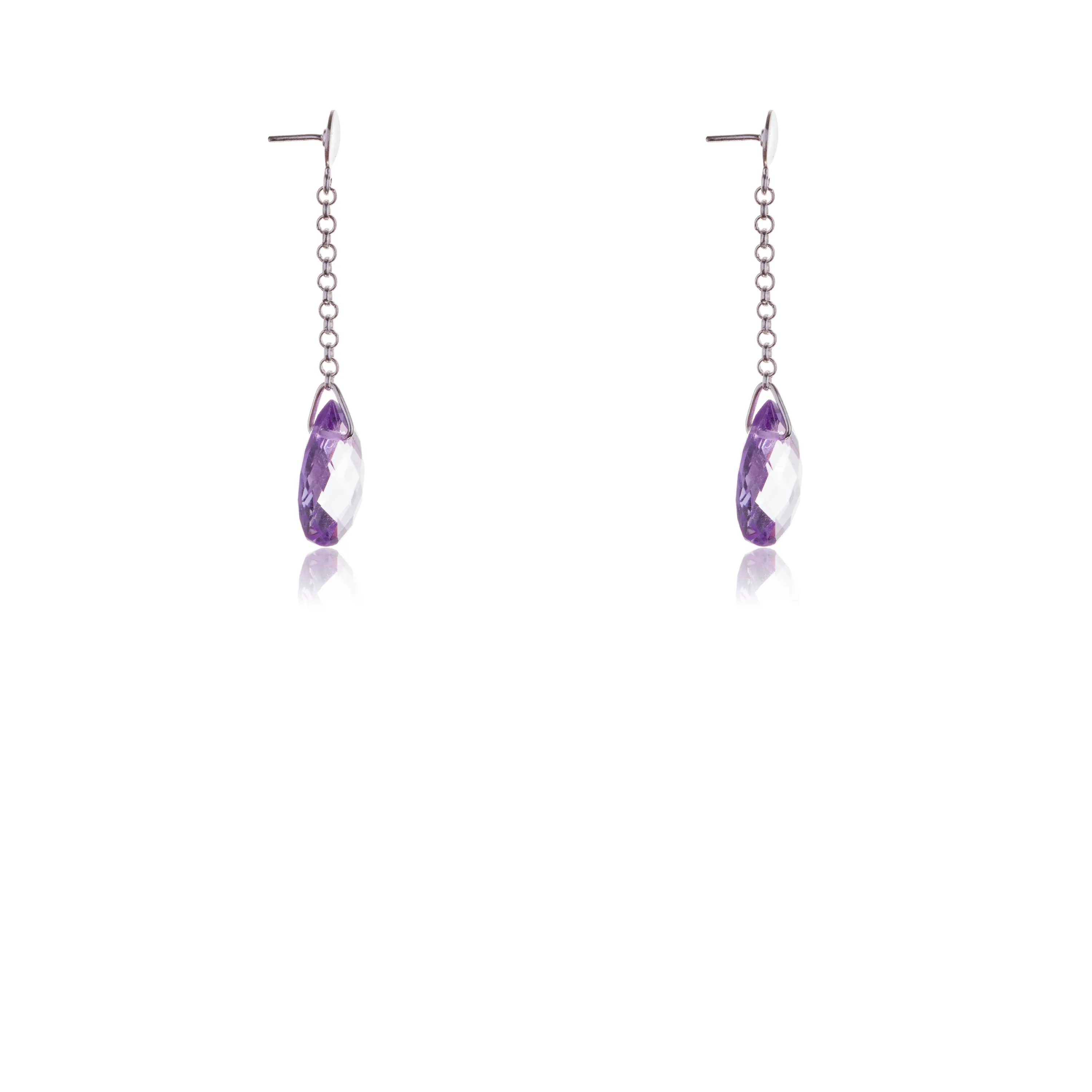 Noa Amethyst Earrings, Sterling Silver