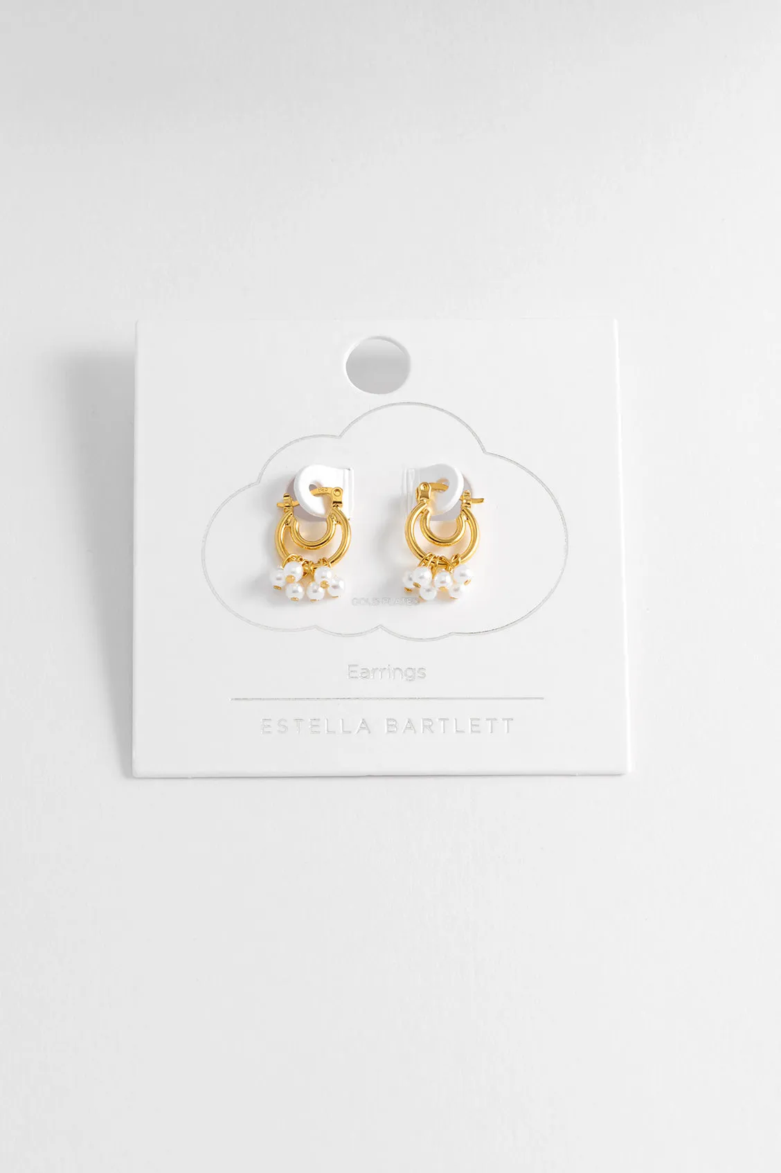 Pearl Double Hoop Earrings